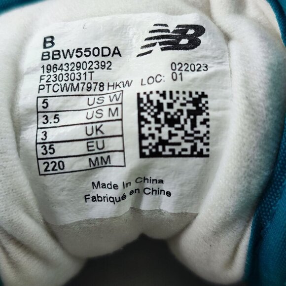 New balance Women’s Multicolor Leather Sneakers BBW550DA Size 5 - Picture 7 of 7